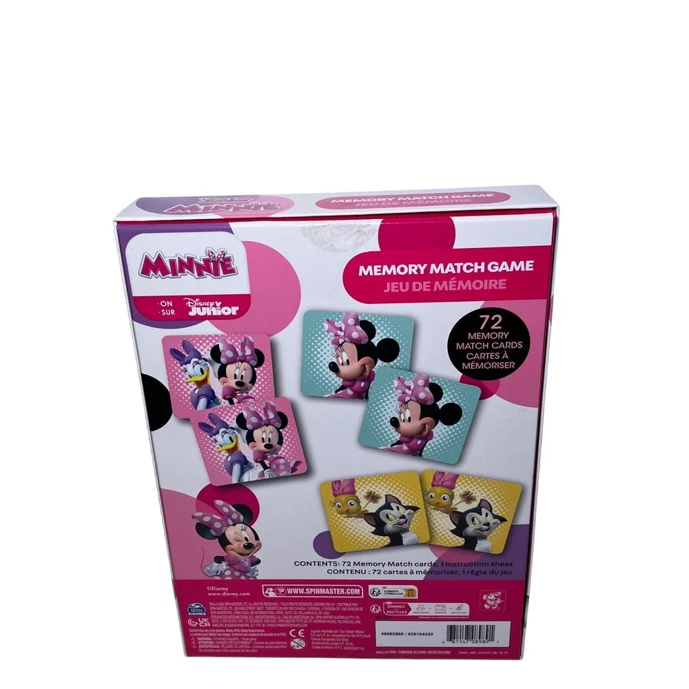 Disney Junior Minnie Mouse Memory Match Game 72 Cards Ages 4+